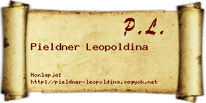 Pieldner Leopoldina névjegykártya